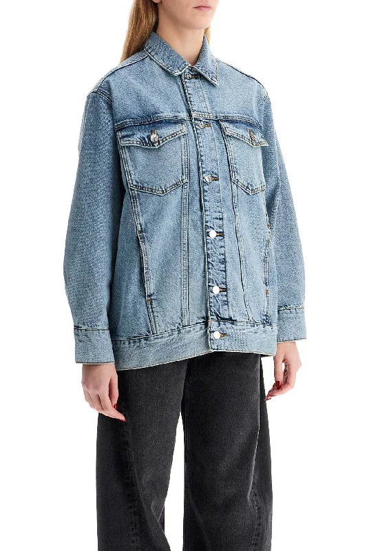 Current Trends Frame Oversized Denim Jacket For