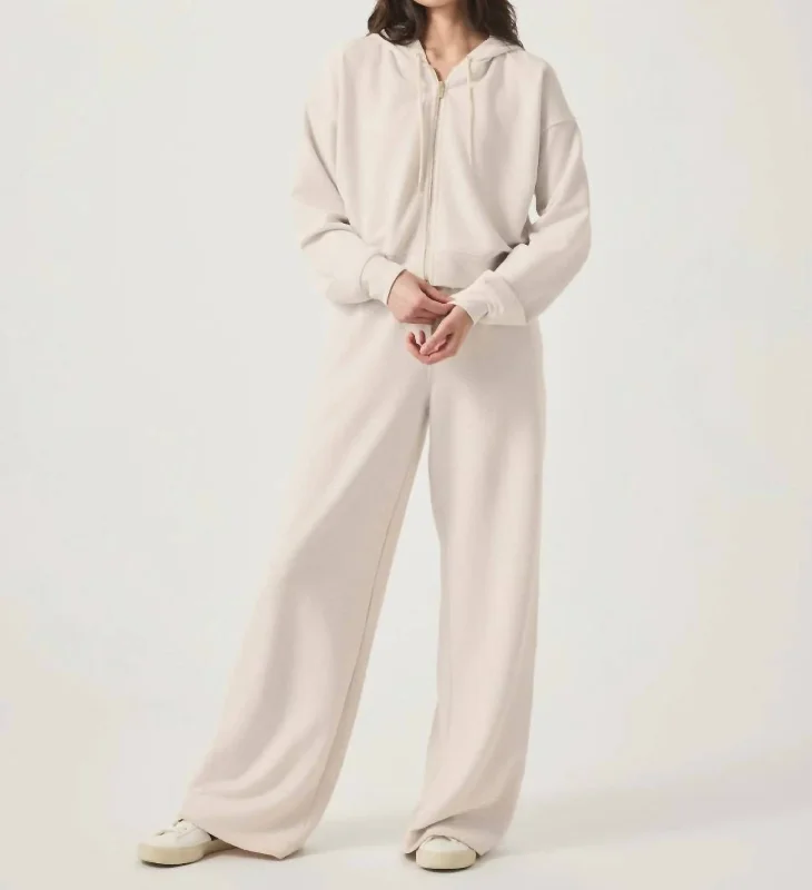 Comfortable Clothes Waffle Scuba Pant In Moonstone