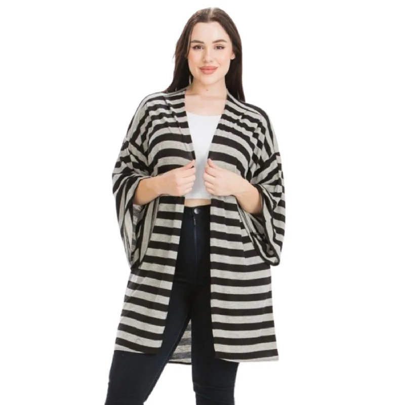 Unbeatable Prices Striped, Cardigan With Kimono Style Sleeves