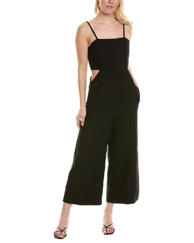 Limited Time Offer Stateside Wide Leg Linen-Blend Jumpsuit