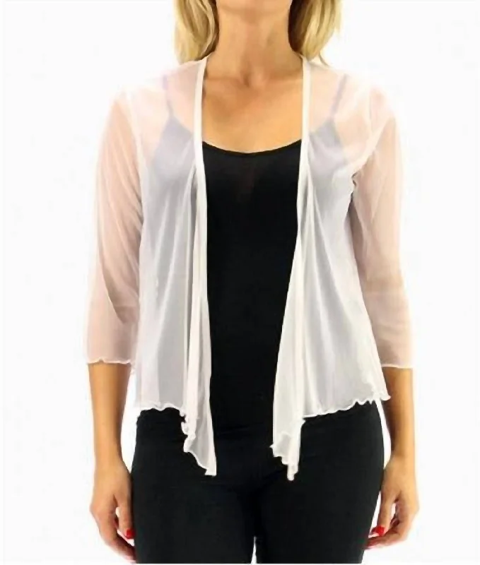 Fashion Forward Outfits Bolero Jacket In White