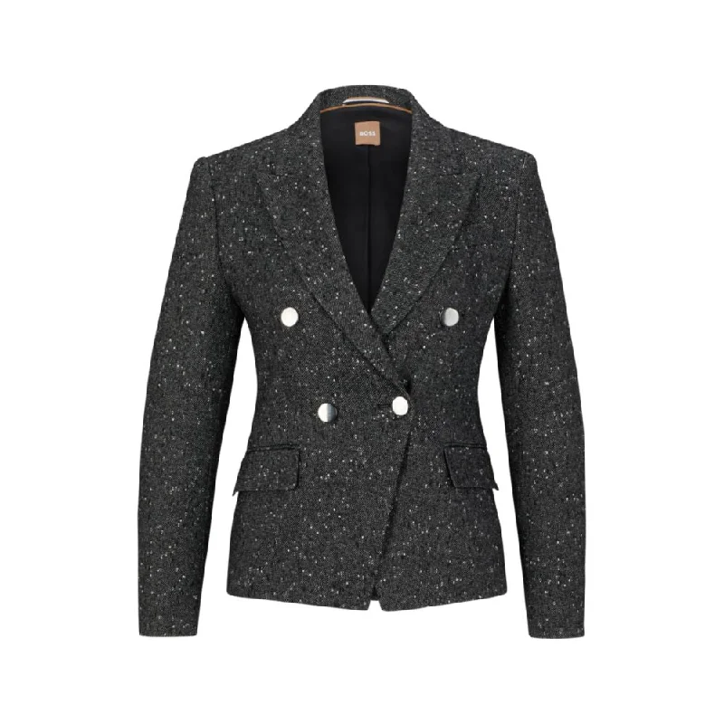 Trendy Aesthetics Slim-fit jacket in structured tweed