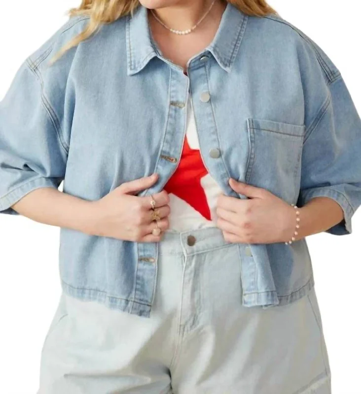 Festival Fashion Boxed Out Jacket In Denim