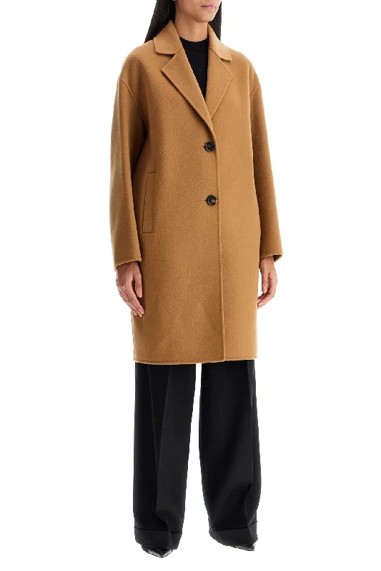 Season Sale Pinko Double Wool Coat With Screwdriver Design