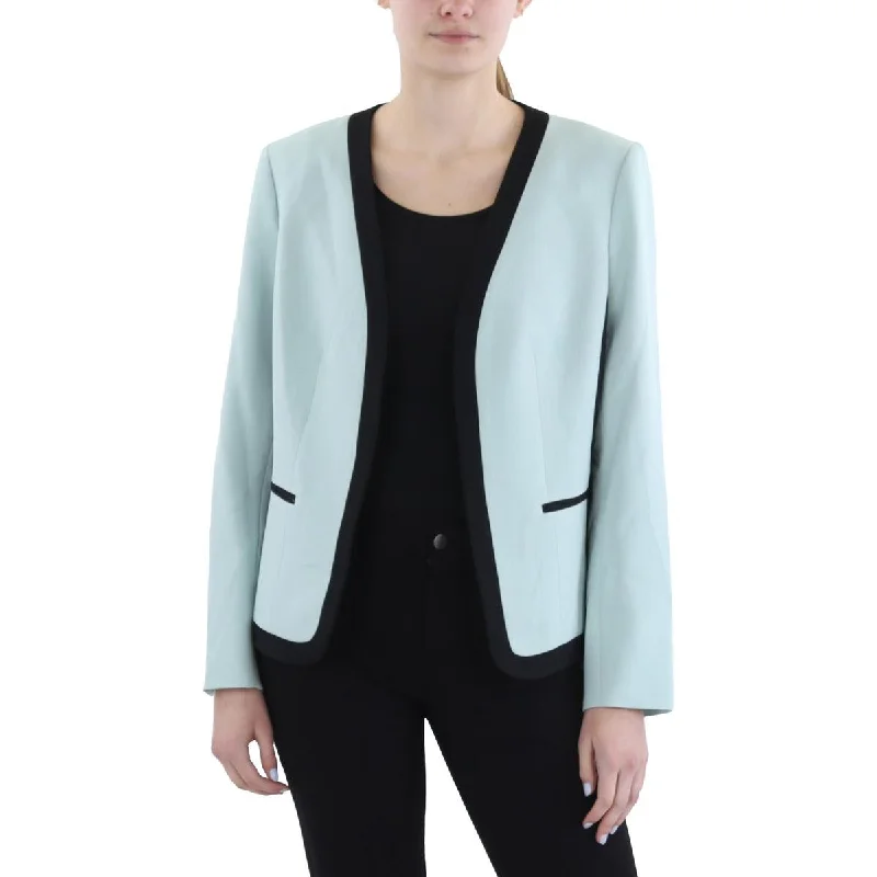 Elegant Fashion Womens Shoulder Pads Long Sleeve Open-Front Blazer