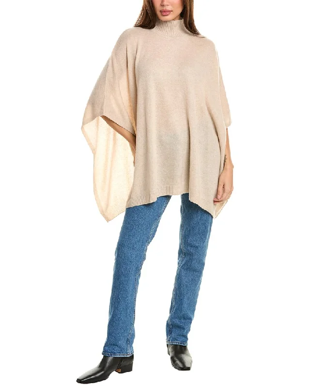 Luxury Fashion Amicale Cashmere Funnel Neck Cashmere Poncho