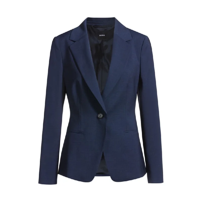 Seasonal Fashion Regular-fit blazer in micro-check virgin wool