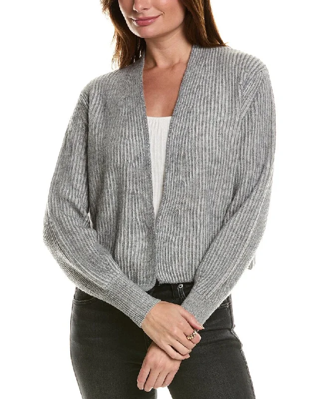 Valentine's Special Forte Cashmere Plaited Wool & Cashmere-Blend Cardigan