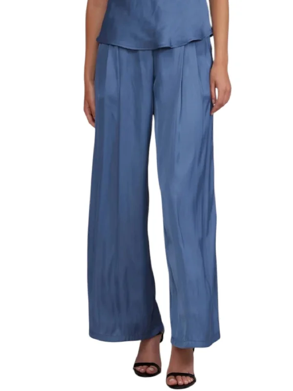 Effortless Comfort Kristy Pants In Slate Blue