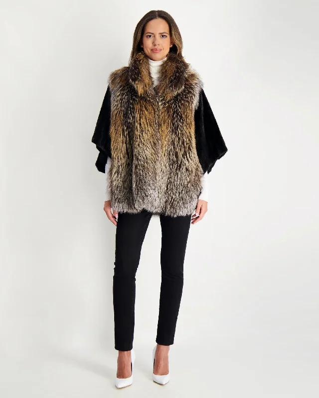 Effortless Style, Endless Impact Fox Jacket with Mink Sleeves