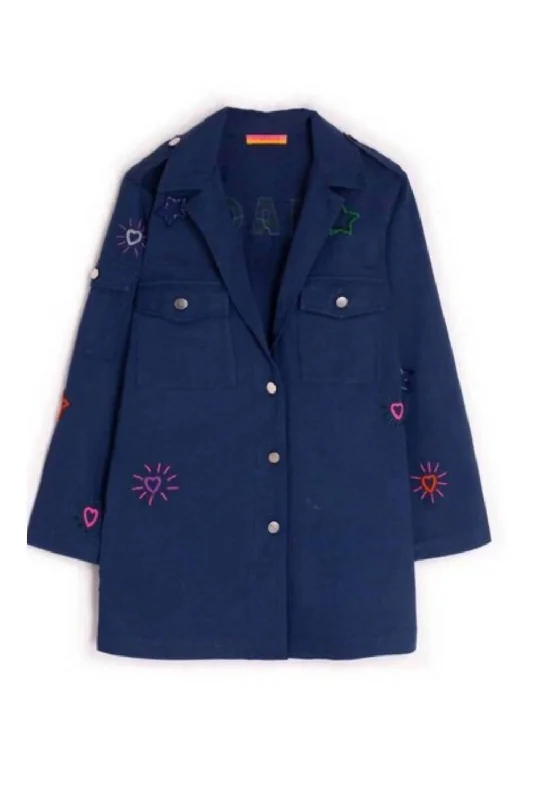 Limited - Time Bundle Linette Embellishment Jacket In Navy