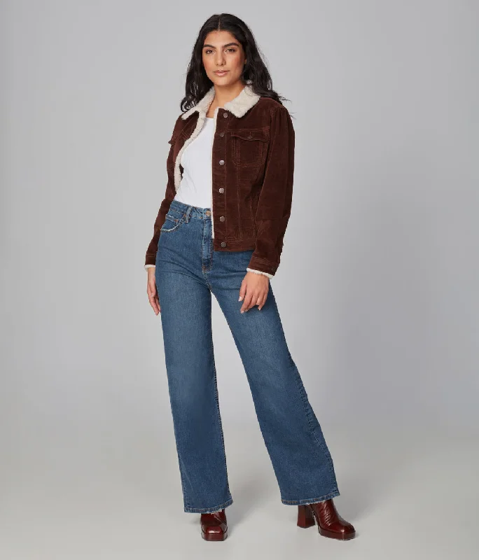 Fashion For Every Occasion GABRIELLA-SCB Corduroy Sherpa Jacket