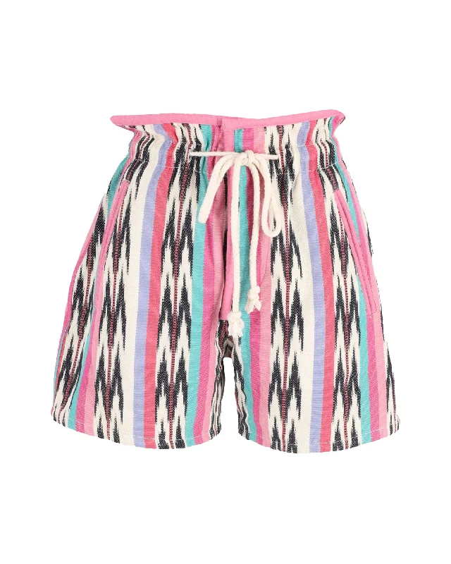 First Order Discount Étoile Isabel Marant Striped Mini Shorts in Multicolor Cotton