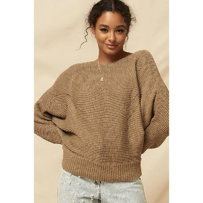 First Order Discount A Ribbed Knit Sweater