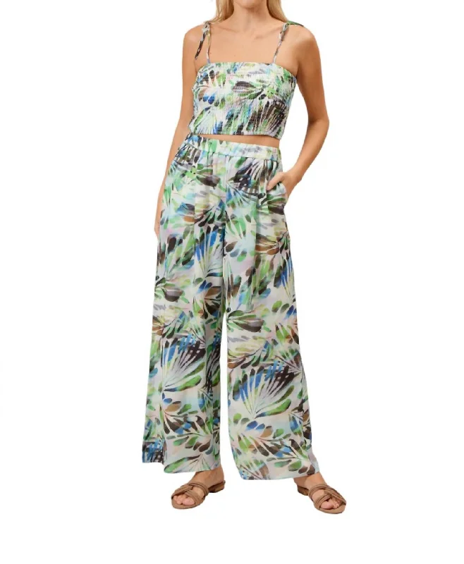 Vintage Elegance Heather Relaxed Pant In Multi