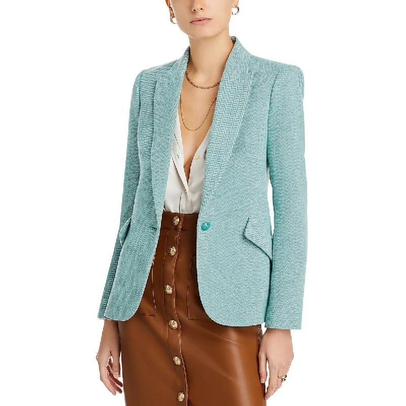 Great Prices On Feminine Styles Womens Wool Blend Office One-Button Blazer