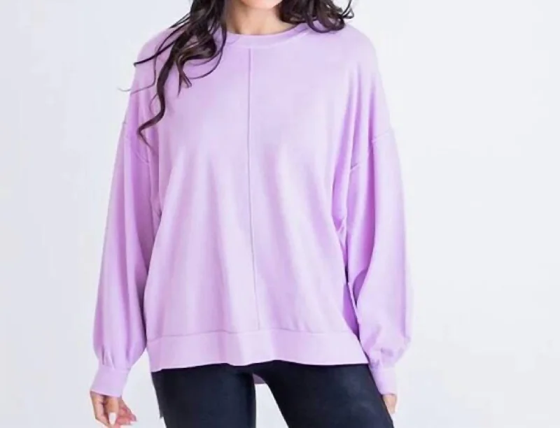 Flash Sales Lucy Crew Neck Sweater In Lavender