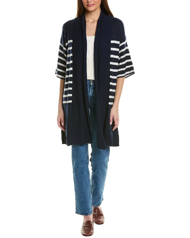 Chic Style Autumn Cashmere Breton Stripe Cashmere Shawl