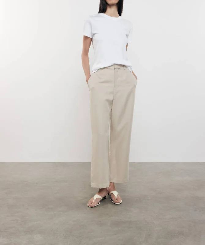 Browse Our Top Products Twill Cropped Chino Pant In Stone