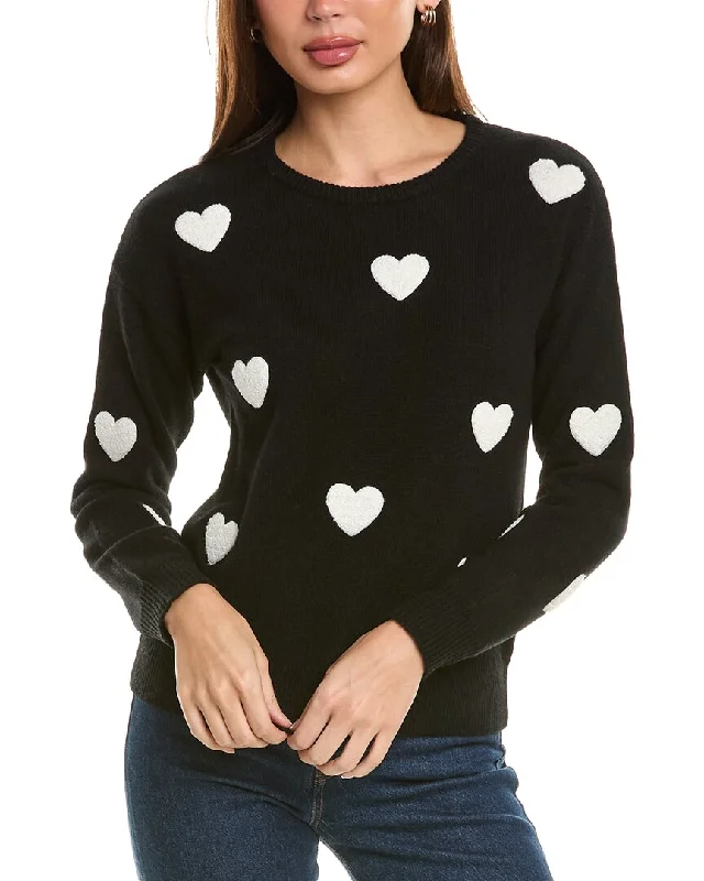 Daily Deals philosophy Heart Patch Cashmere Sweater