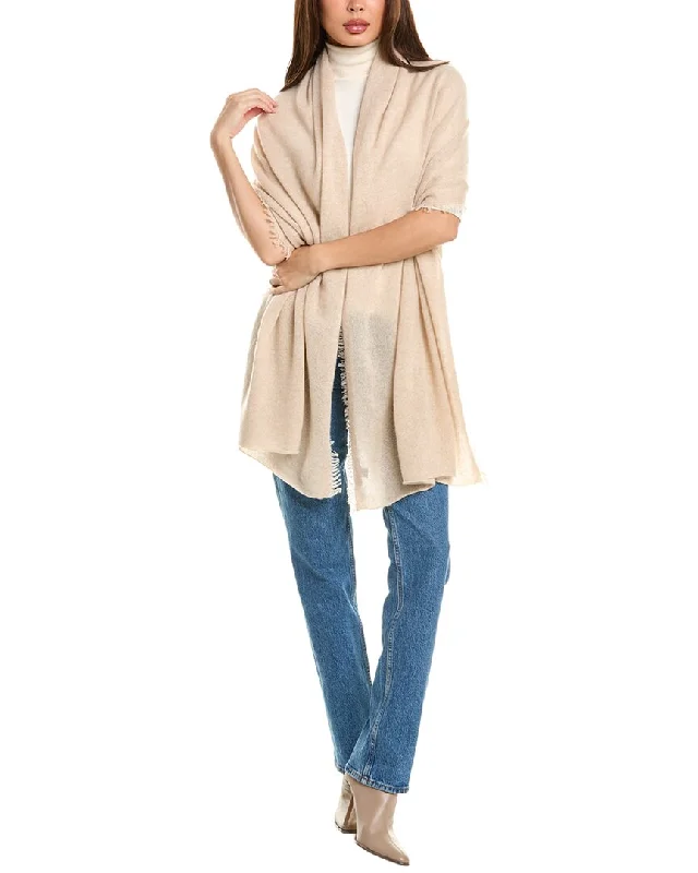 Casual Wear Amicale Cashmere Fringe Jersey Cashmere Travel Wrap