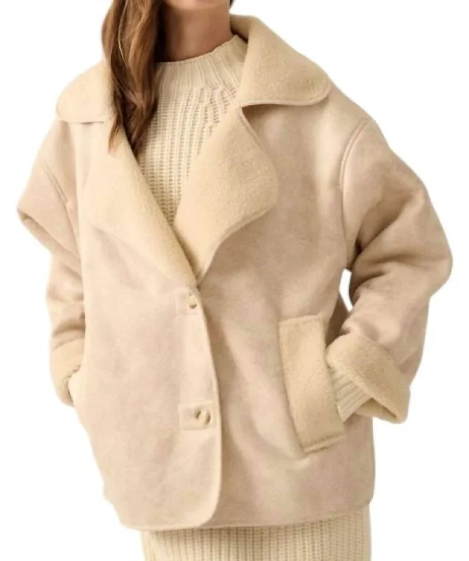 Effortless Sophistication Josephine Faux Jacket In Coconut