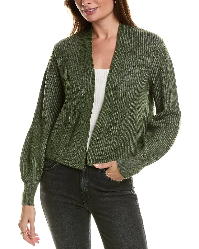 Hot Styles Forte Cashmere Plaited Wool & Cashmere-Blend Cardigan