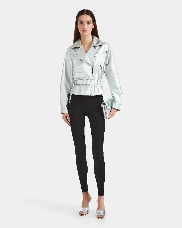 Premium Fashion ARIELLE WOMEN'S RELAXED FIT BIKER JACKET