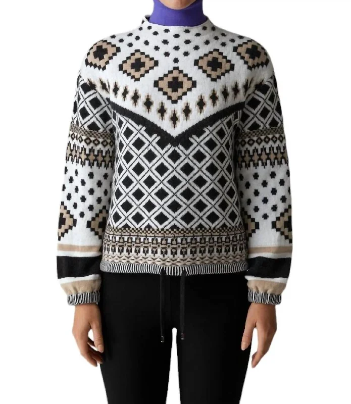 Seasonal Trend Najla Sweater In Beige/black