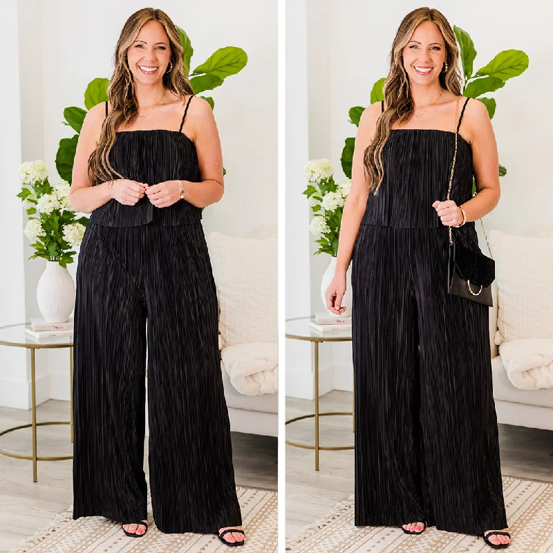 Cutting Edge Fashion Show Me A Good Time Jumpsuit, Black