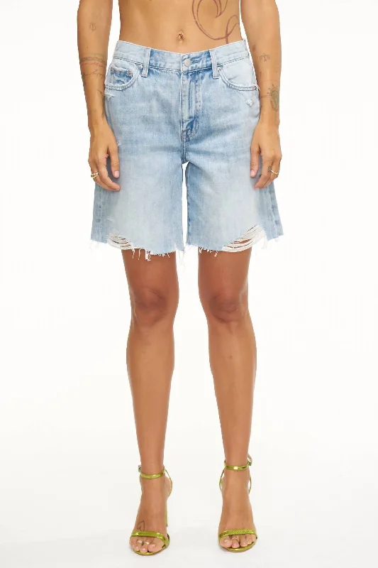 Wardrobe Essentials Kelly 90S Skater Short In Rotunda Distressed