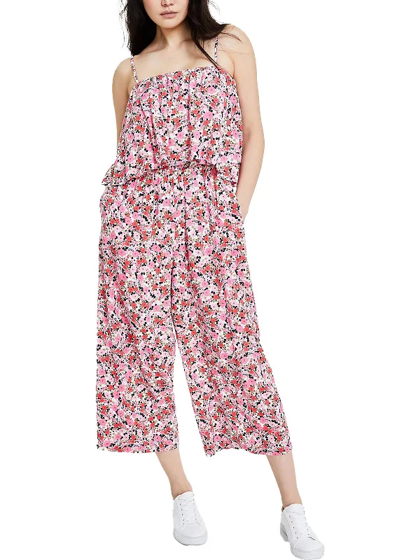 Must-Have Styles Womens Drapey Floral Jumpsuit