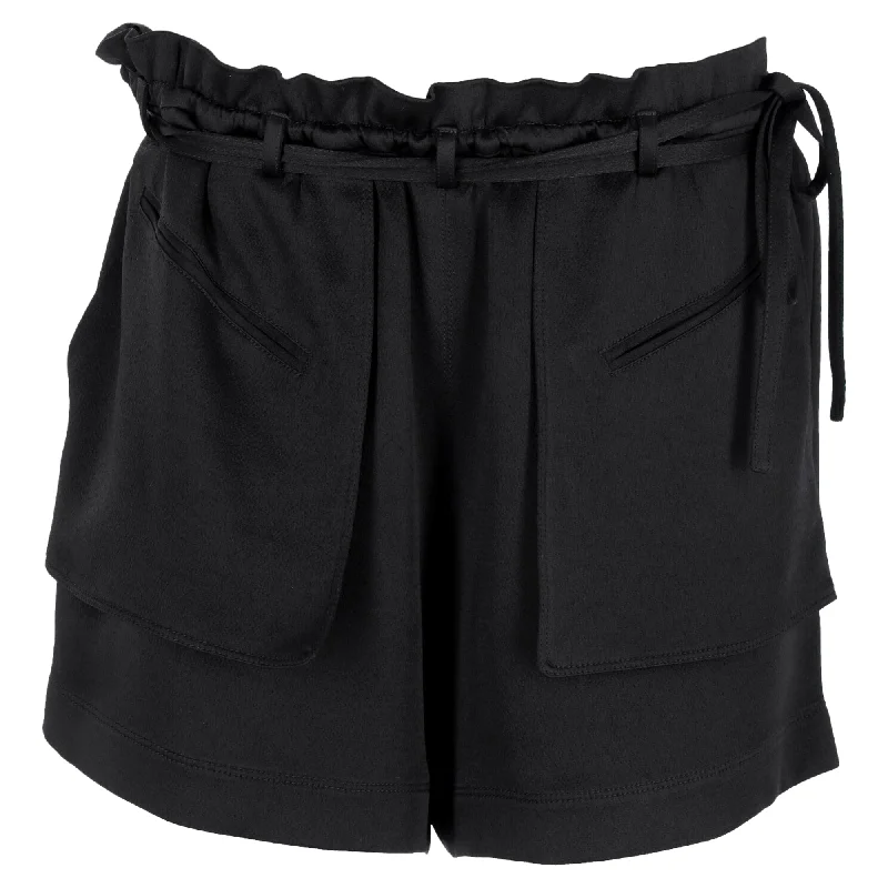 Casual Fashion Valentino Garavani  Paperbag Shorts in Black Viscose