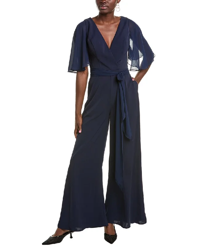 Fashion Sale Rene Ruiz V-Neck Flutter Sleeve Jumpsuit