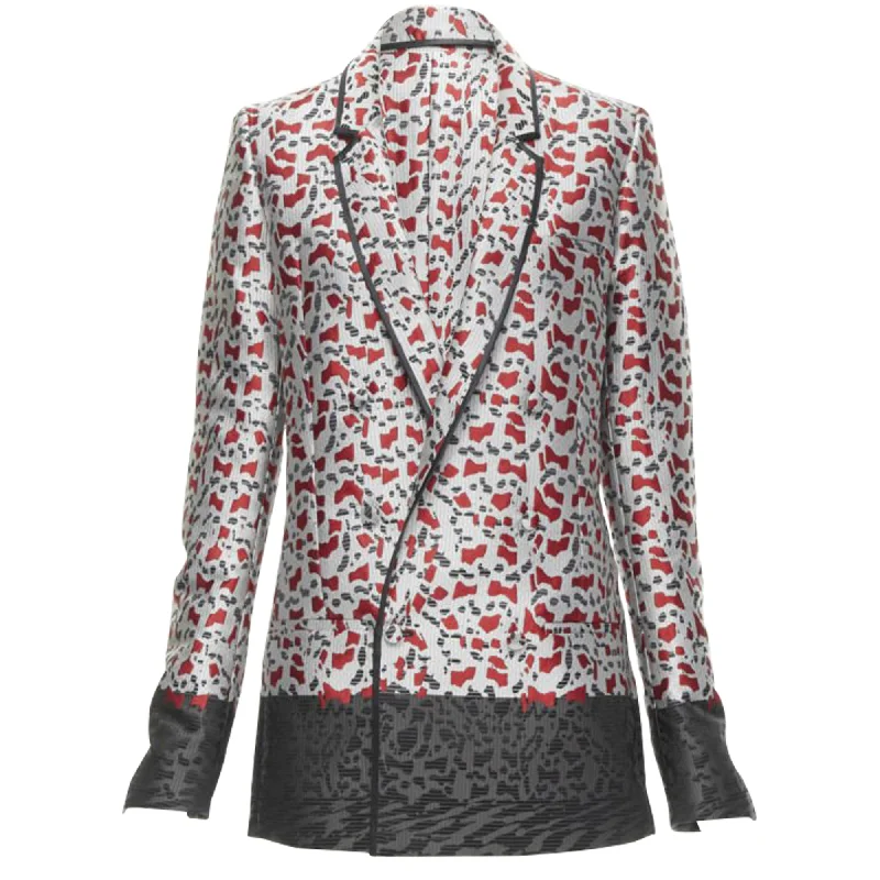 Contemporary Elegance Haider Ackermann marble jacquard blazer jacket