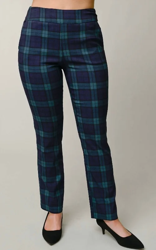 Low Price Special Printed Straight Leg Eric Pant In Tartan Plaid