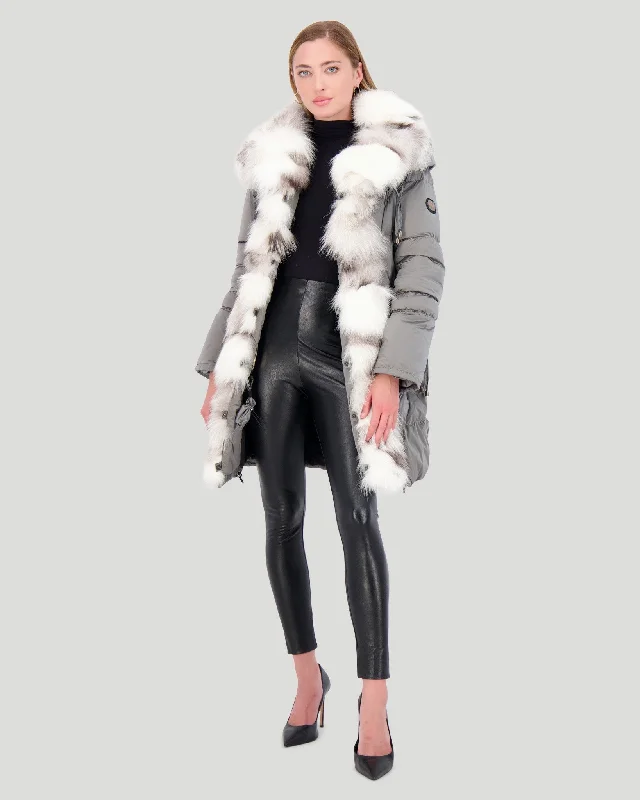 Style Redefined Apres-Ski Jacket with Fox Sections Tuxedo