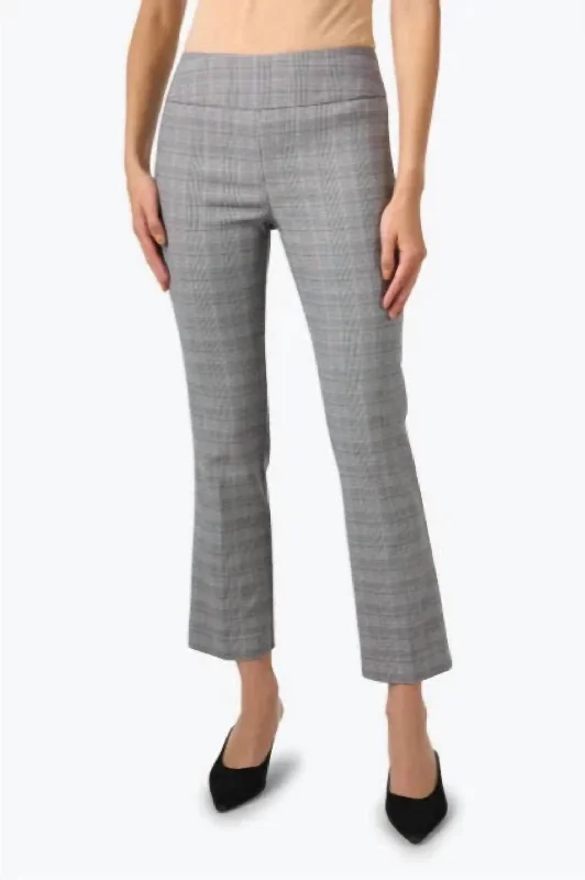 Limited Time Breaking Plaid Pull On Pant In Grey