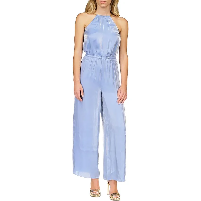 Discounts On Casual Weekend Styles Womens Halter Pleated Jumpsuit