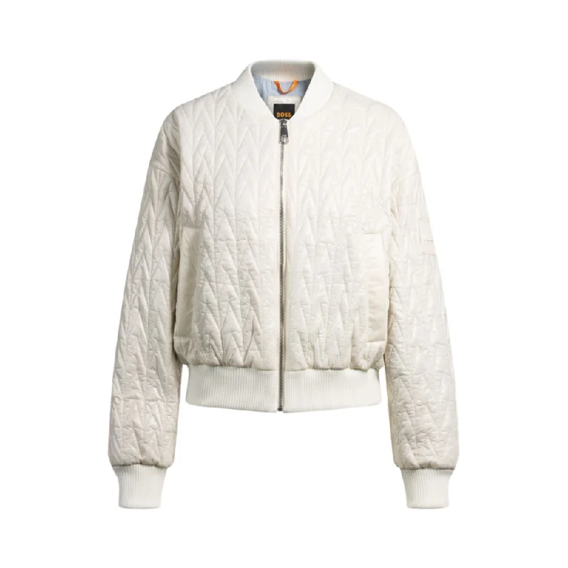 Fashion Sale Water-repellent bomber jacket with patterned quilting