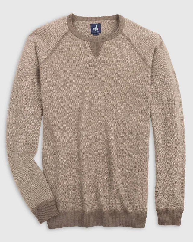 Save Big Boggs Merino Wool Crew Neck Sweater In Coffee