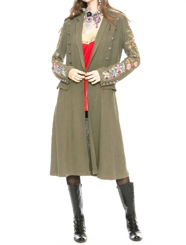 Timeless Elegance Cherish Coat In Army