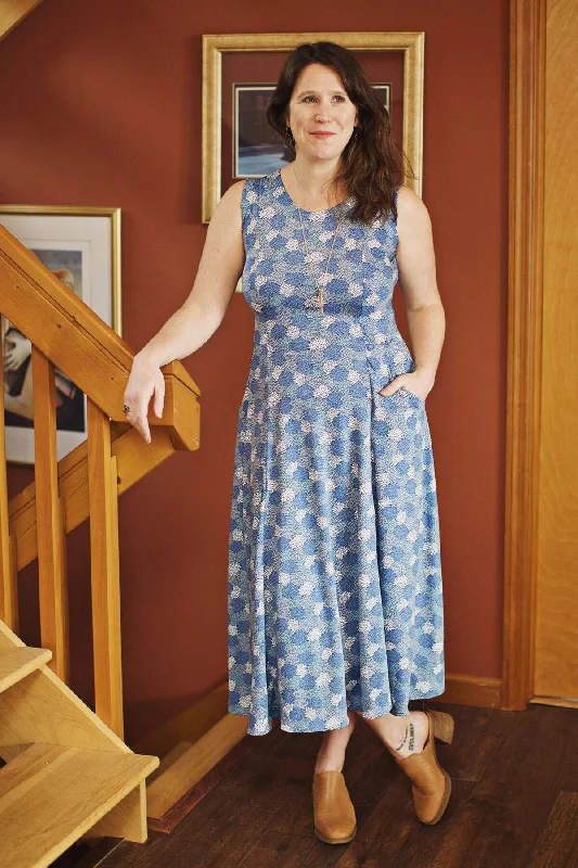 Comfortable Chic Cleo Dress - Blues In Bloom