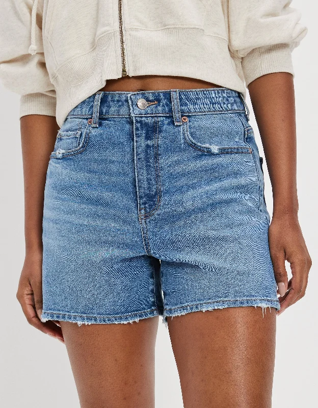 Evening Looks AE Stretch Denim Highest Waist Baggy Short