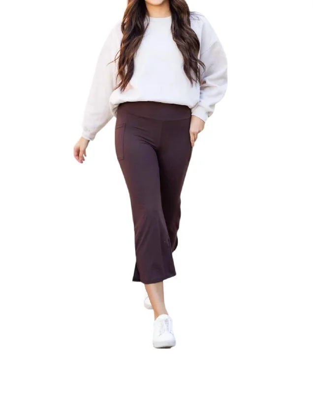 Explore What's New Whitney High Waisted Gaucho Pants In Brown