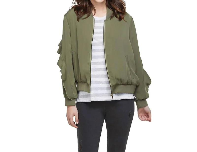 Early Access To Art Deco Styles Sale Nolan Bomber Jacket In Olive