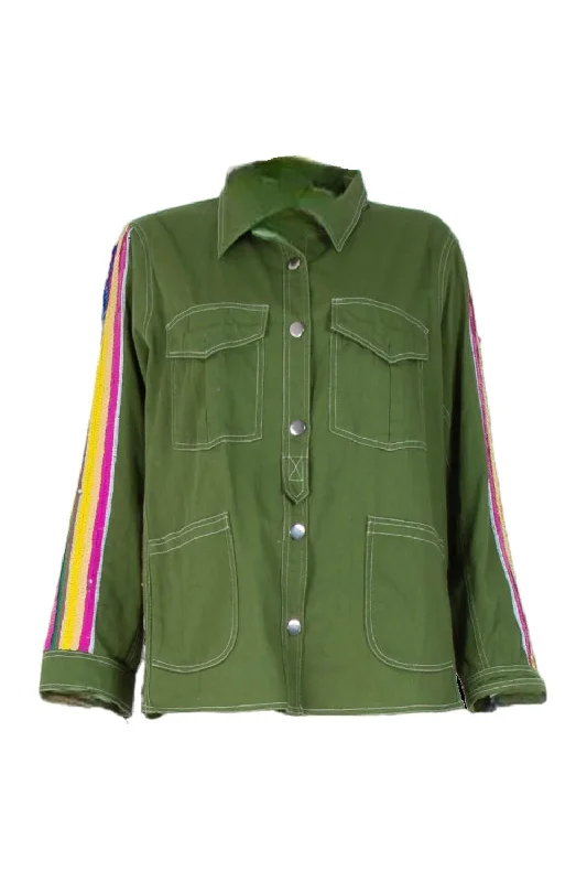 Mid - Week Surprise Sequin Jacket In Green