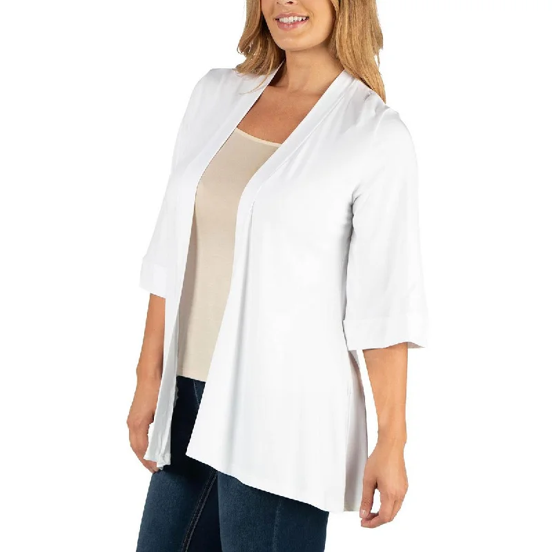 Summer Splash Sale Plus Womens Solid Polyester Open-Front Blazer