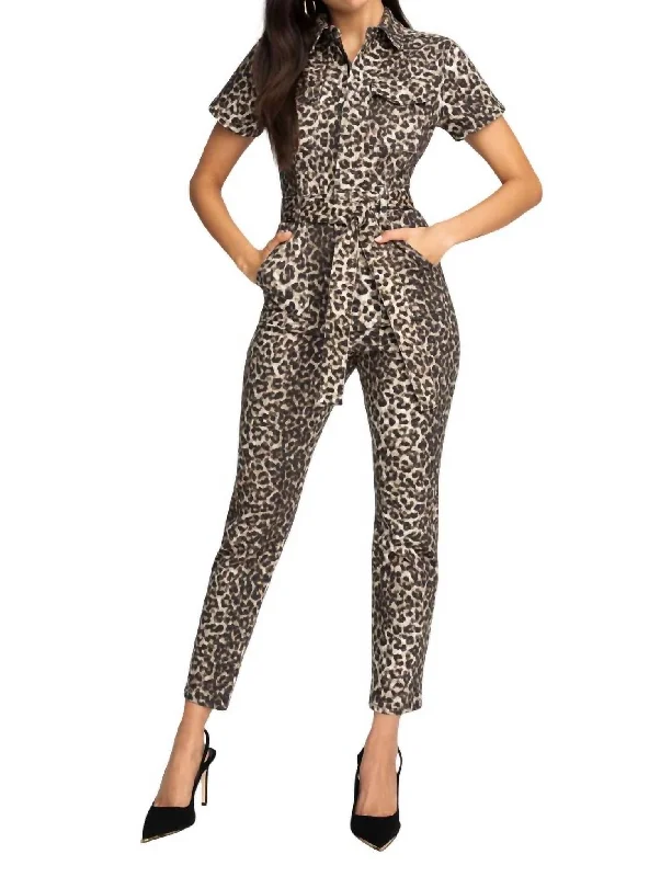 Trend Setting Wardrobe Women's Fit For Success Jumpsuit In Wild Cat