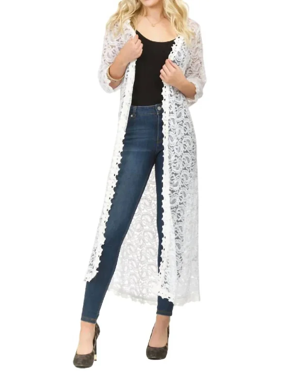 Shop Sale Items Stella Lace Duster In Cream